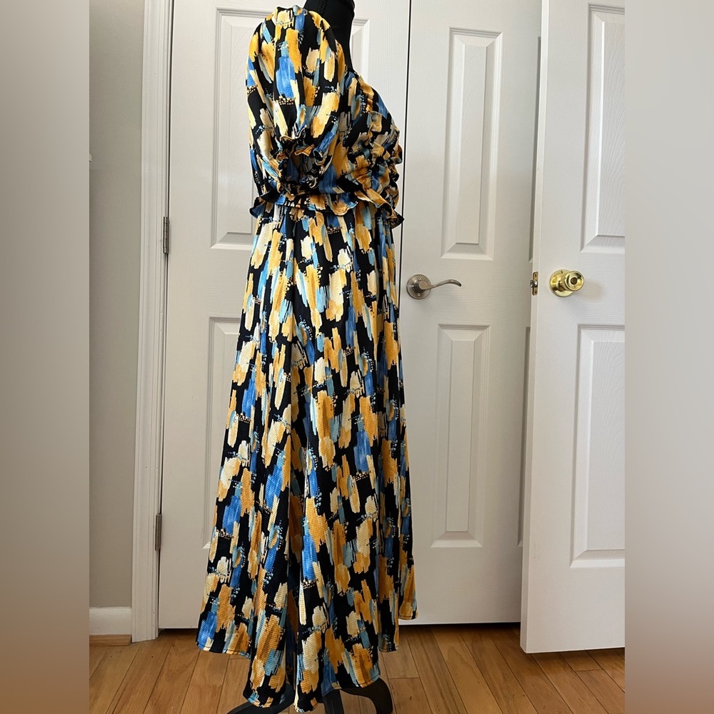 Piper and Scoot Abstract Midi Dress Large - Picture 2 of 10